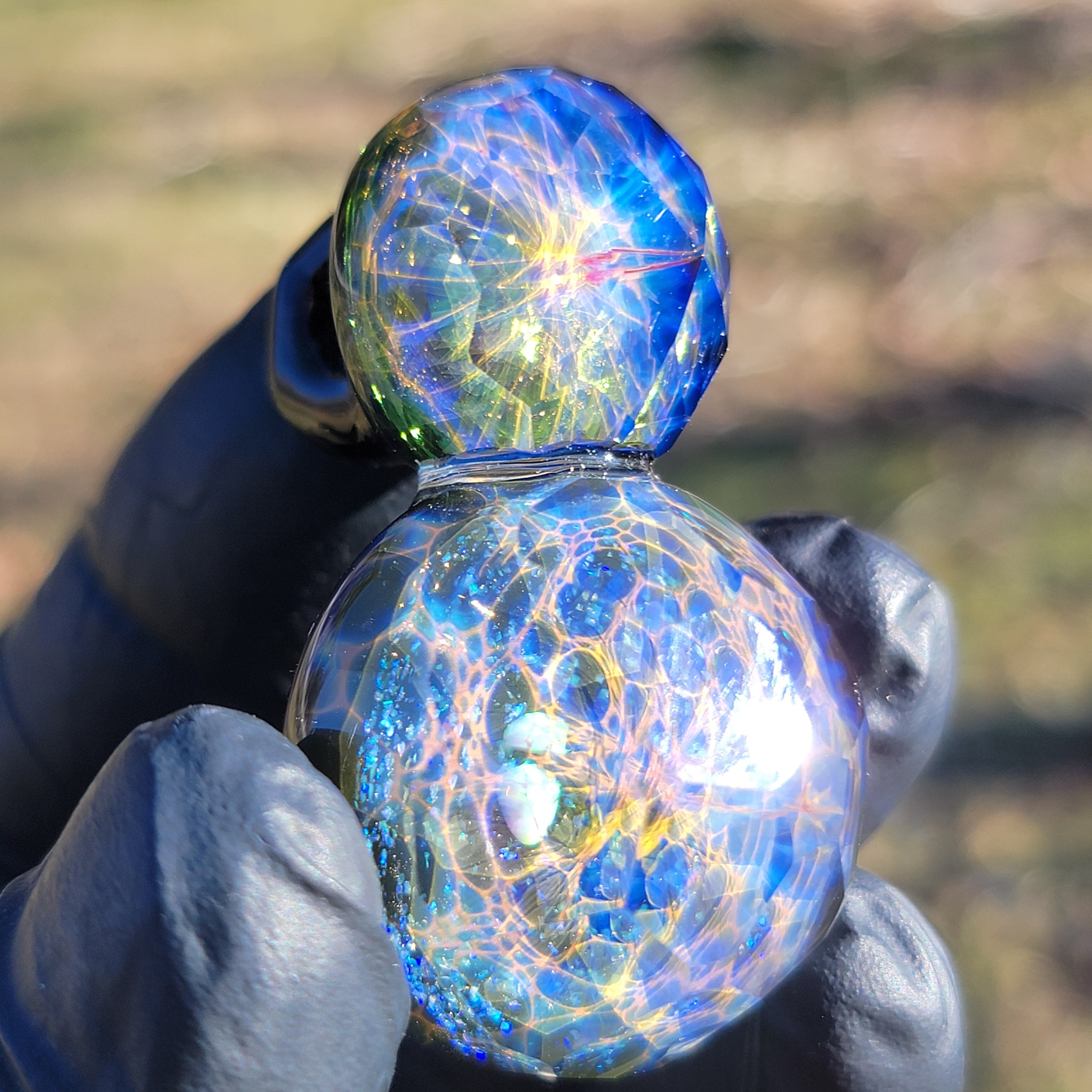 "Sparkling Light Mandala" pendant.