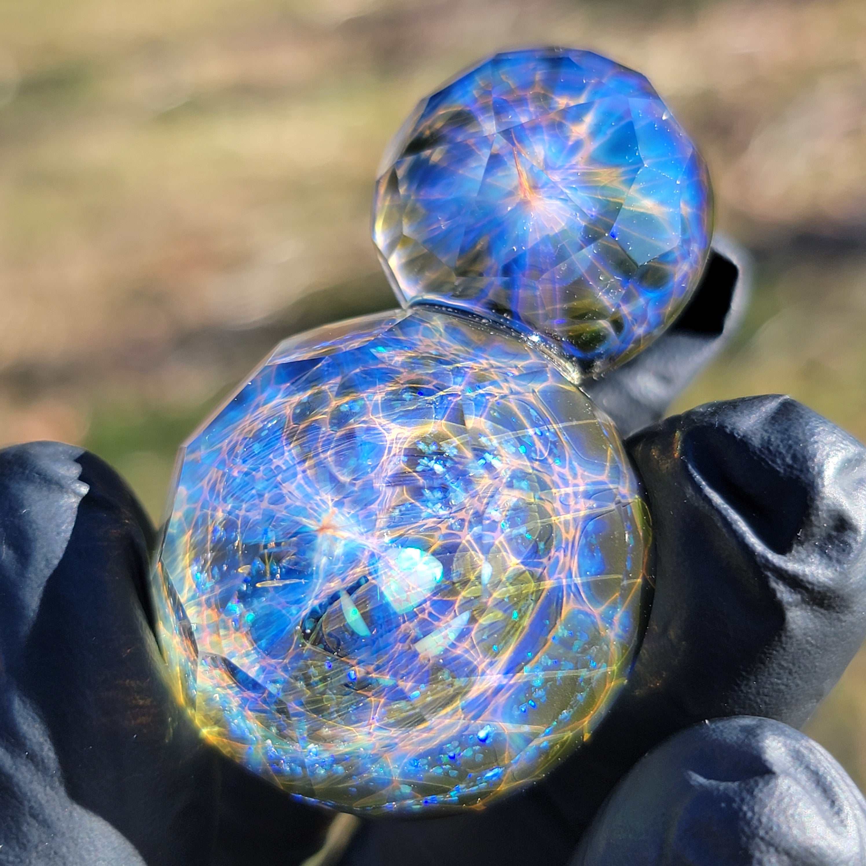 "Sparkling Light Mandala" pendant.