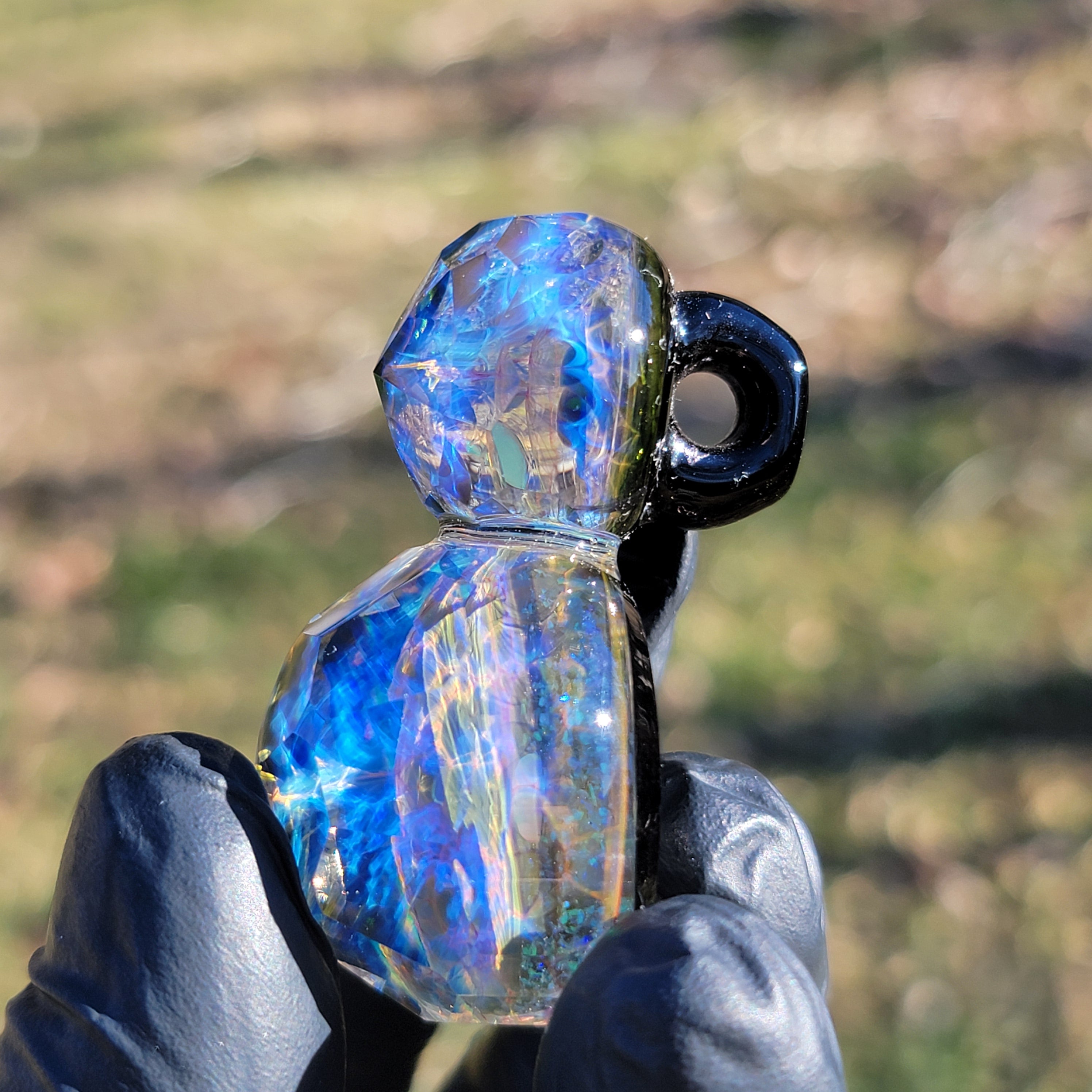 "Sparkling Light Mandala" pendant.