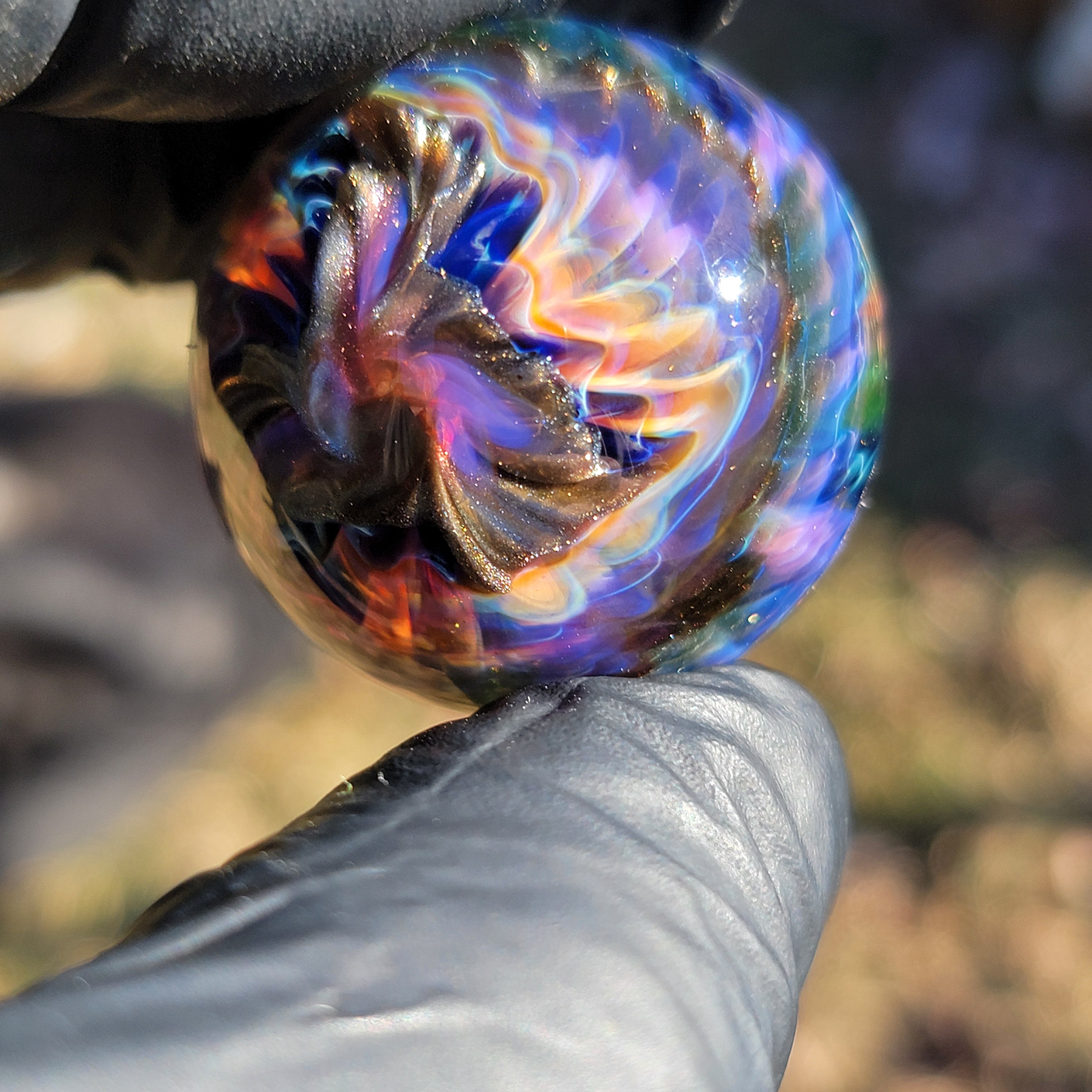 "Fantasy" mini marble.  1.32"