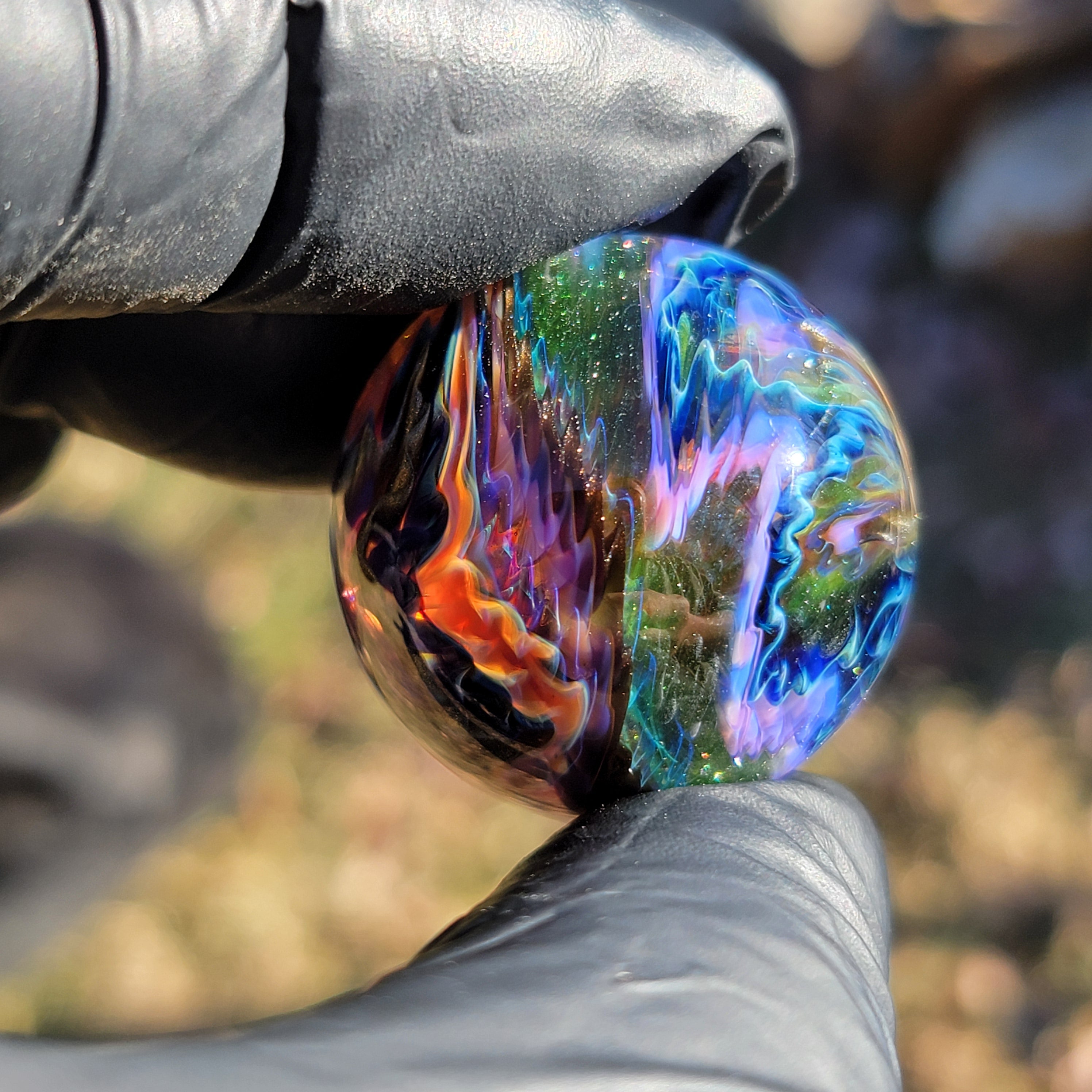 "Fantasy" mini marble.  1.32"