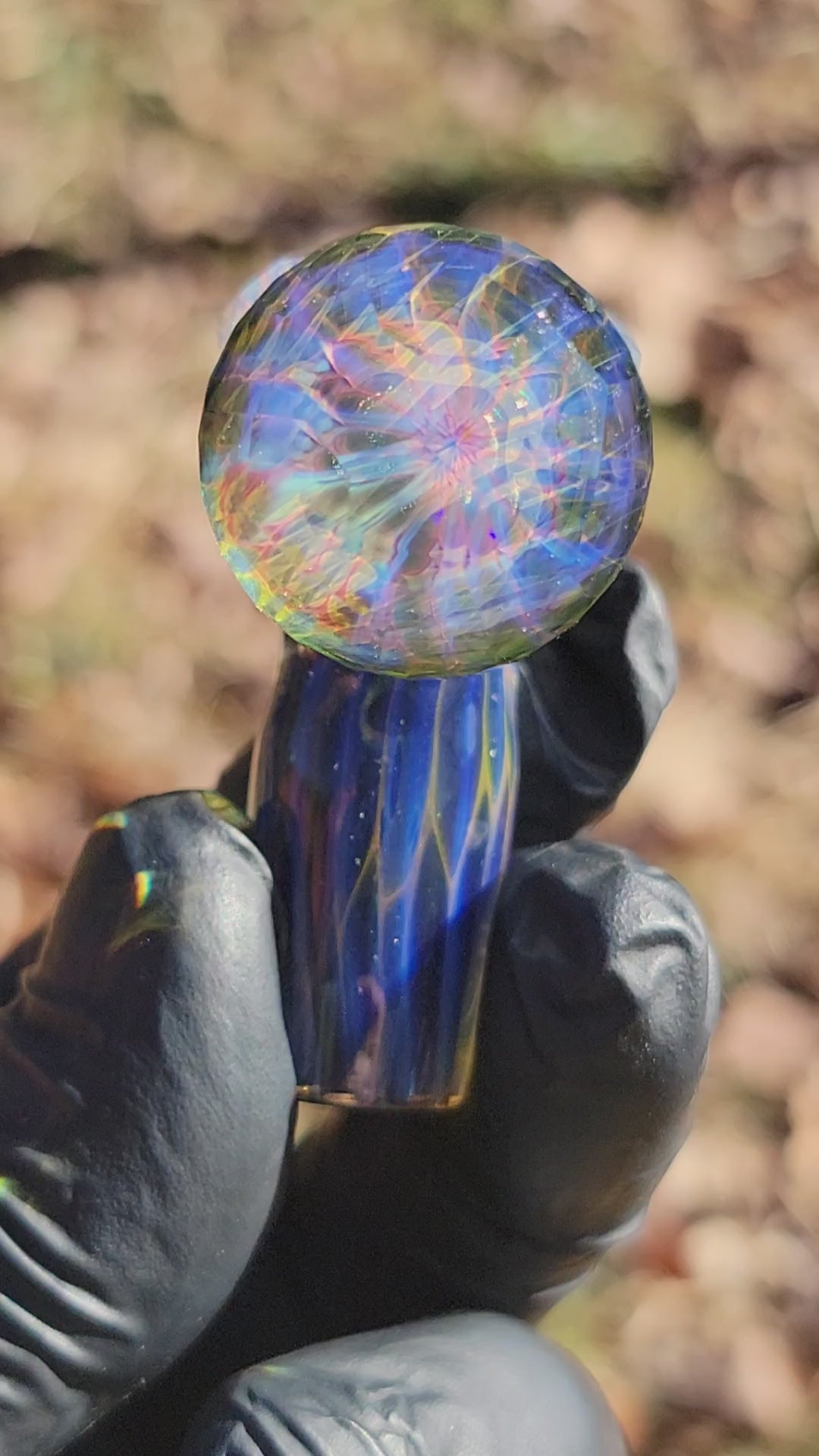 18mm Faceted Slide with Faceted marble