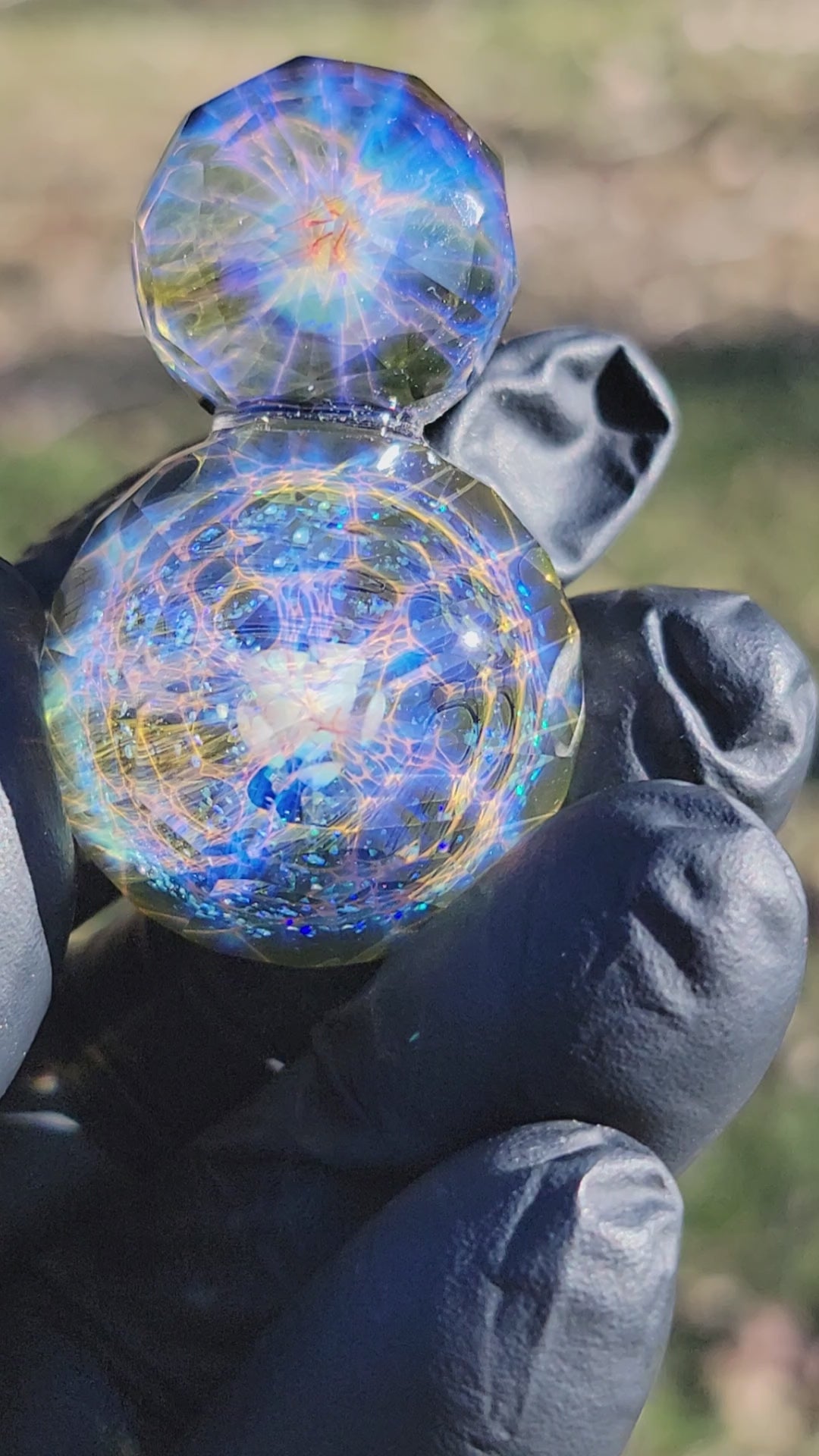 "Sparkling Light Mandala" pendant.